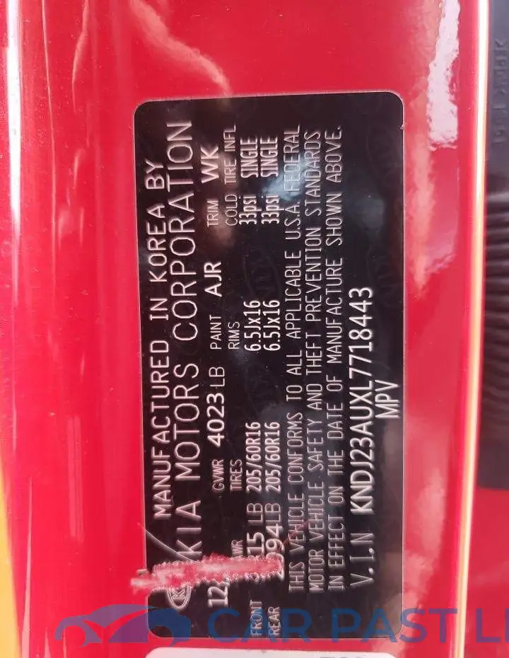 KNDJ23AUXL7718443# 12
