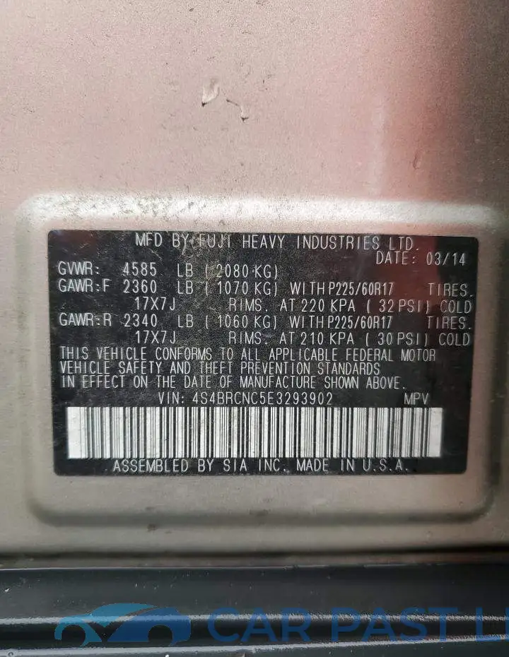4S4BRCNC5E3293902# 14