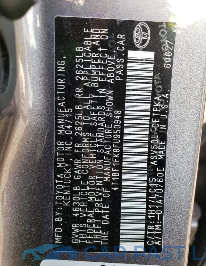 4T1BF1FK8FU950948# 12