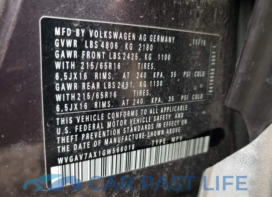 WVGAV7AX1GW566018# 13