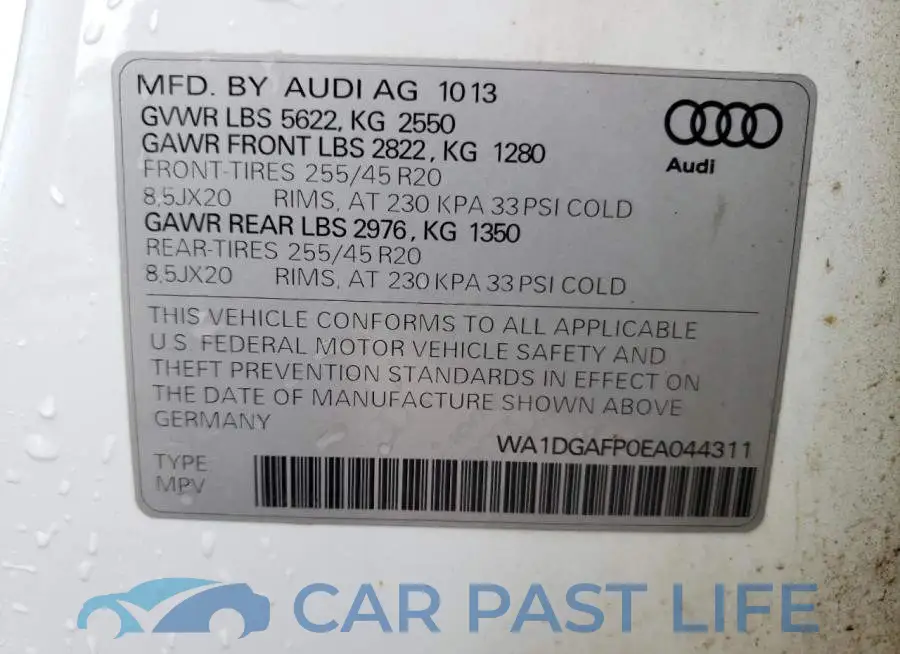 WA1DGAFP0EA044311# 13