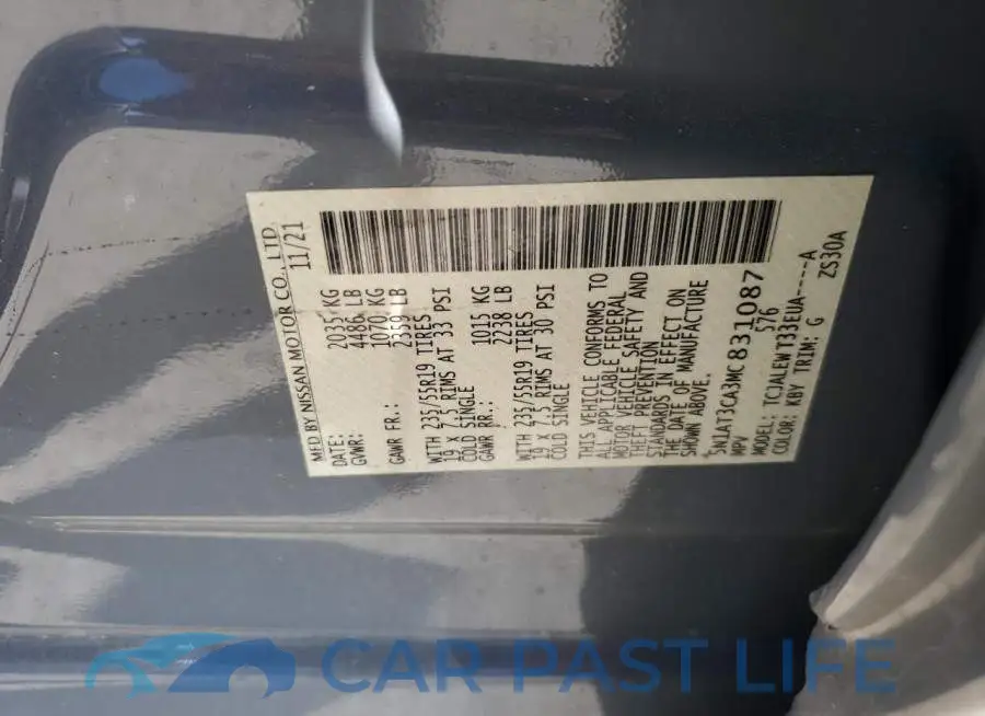 5N1AT3CA3MC831087# 12
