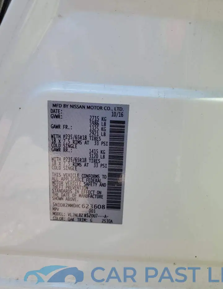 5N1DR2MM0HC623608# 13