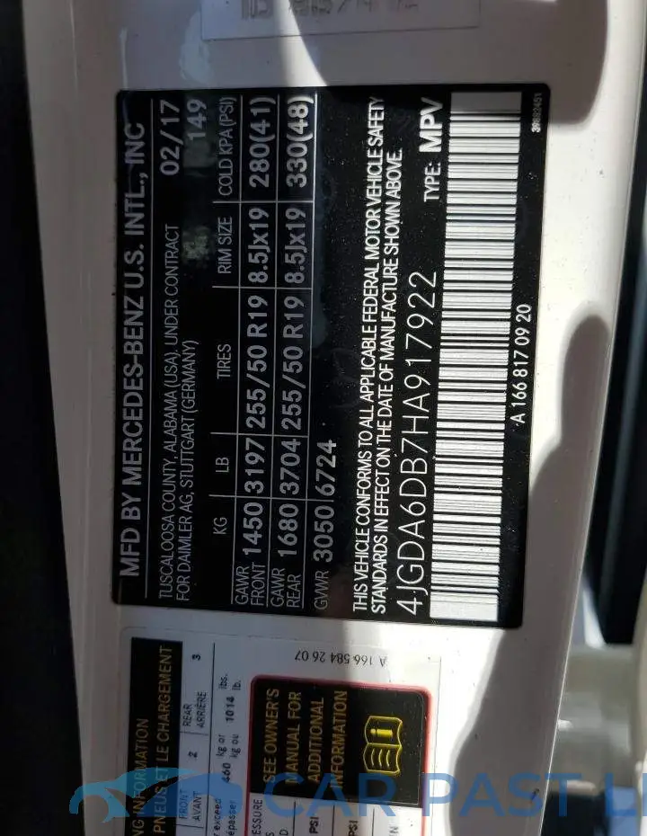 4JGDA6DB7HA917922# 13
