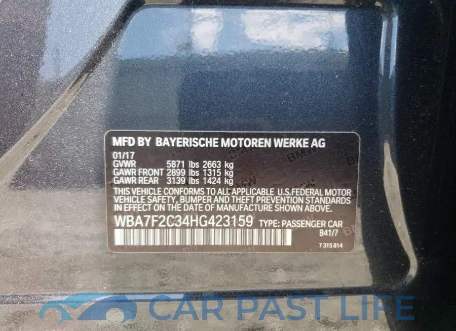WBA7F2C34HG423159# 12