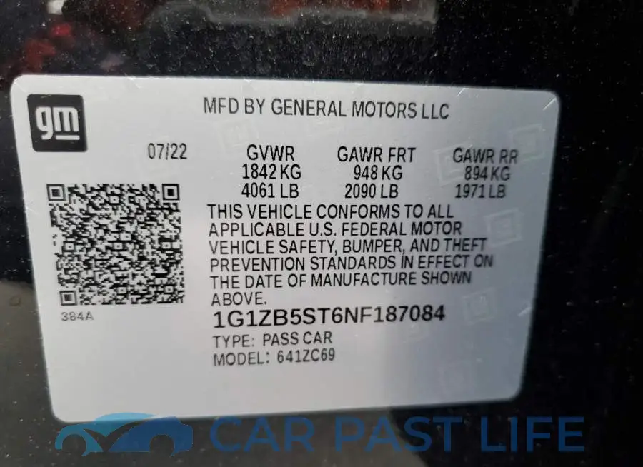 1G1ZB5ST6NF187084# 12