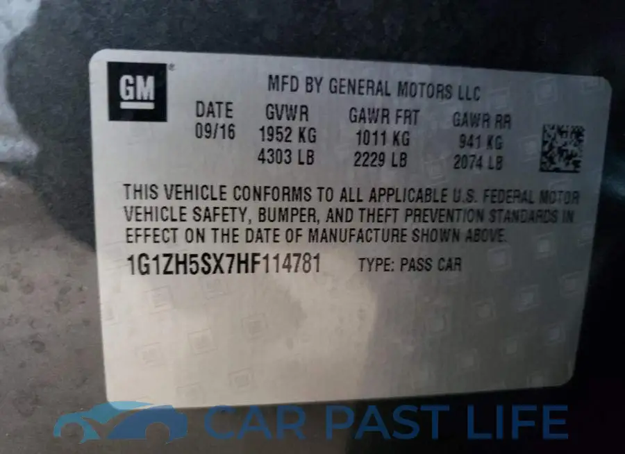1G1ZH5SX7HF114781# 13