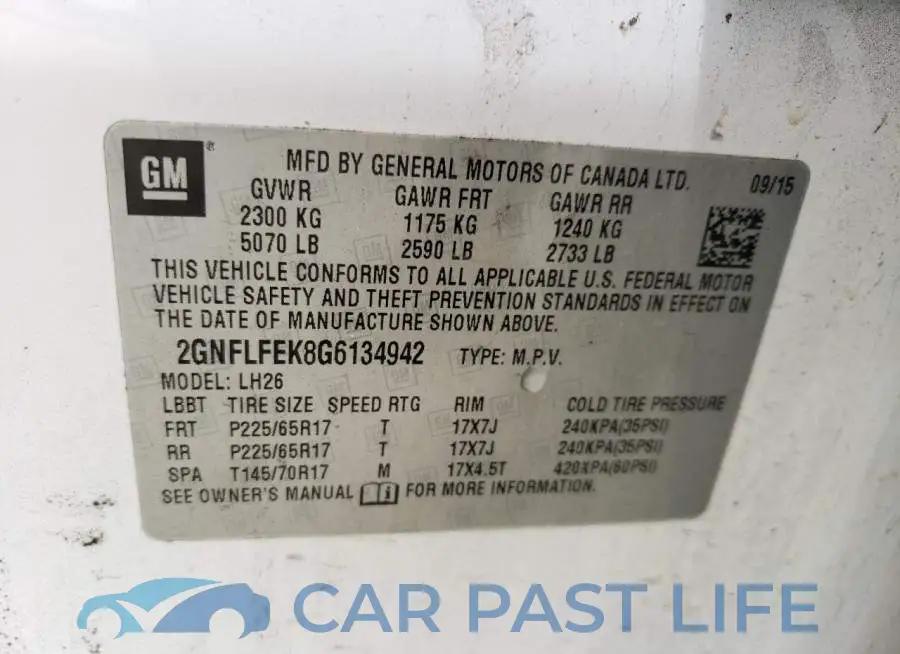 2GNFLFEK8G6134942# 14