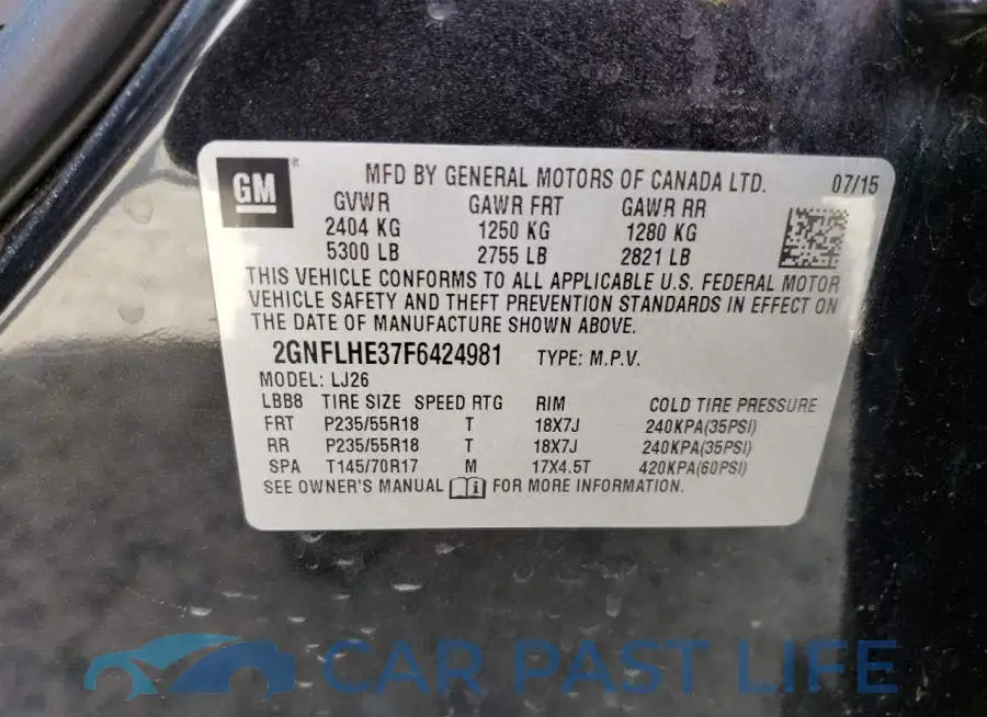 2GNFLHE37F6424981# 13