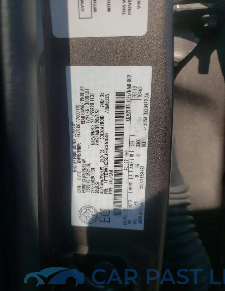 1FTEW1E55JFB35035# 13