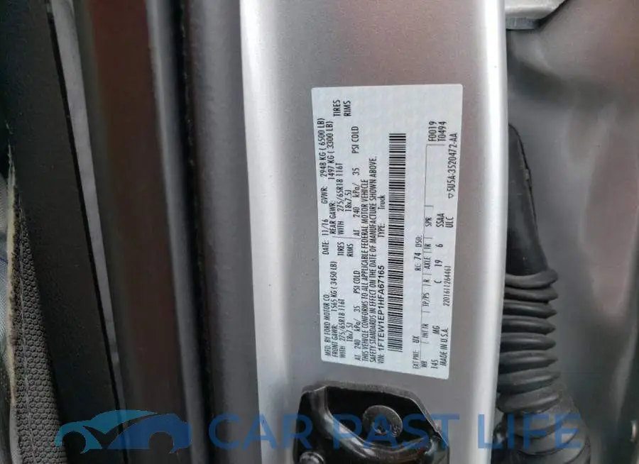 1FTEW1EP1HFA67165# 12