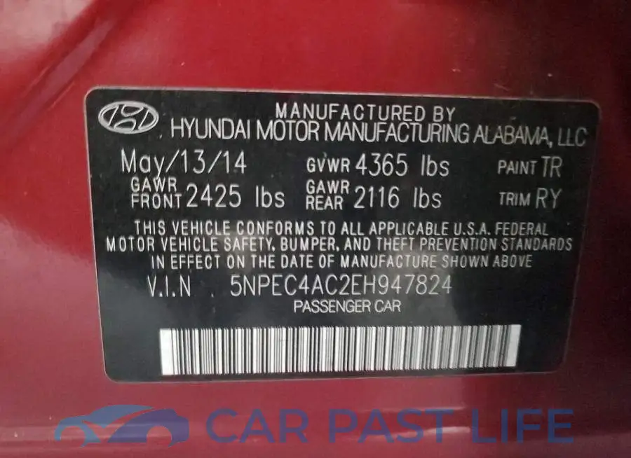 5NPEC4AC2EH947824# 12