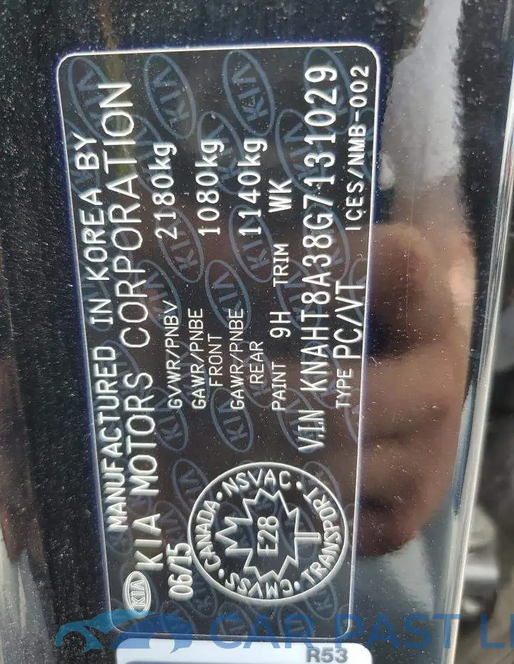 KNAHT8A38G7131029# 13