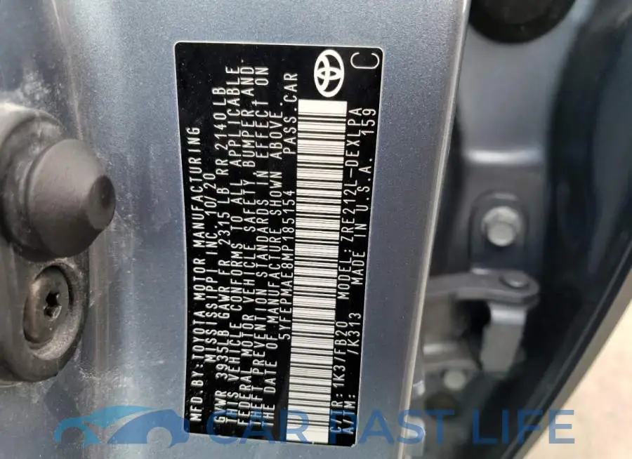 5YFEPMAE8MP185154# 12