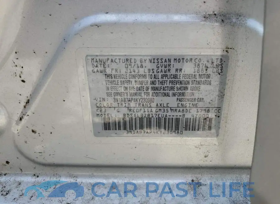 3N1AB7AP4KY230980# 12