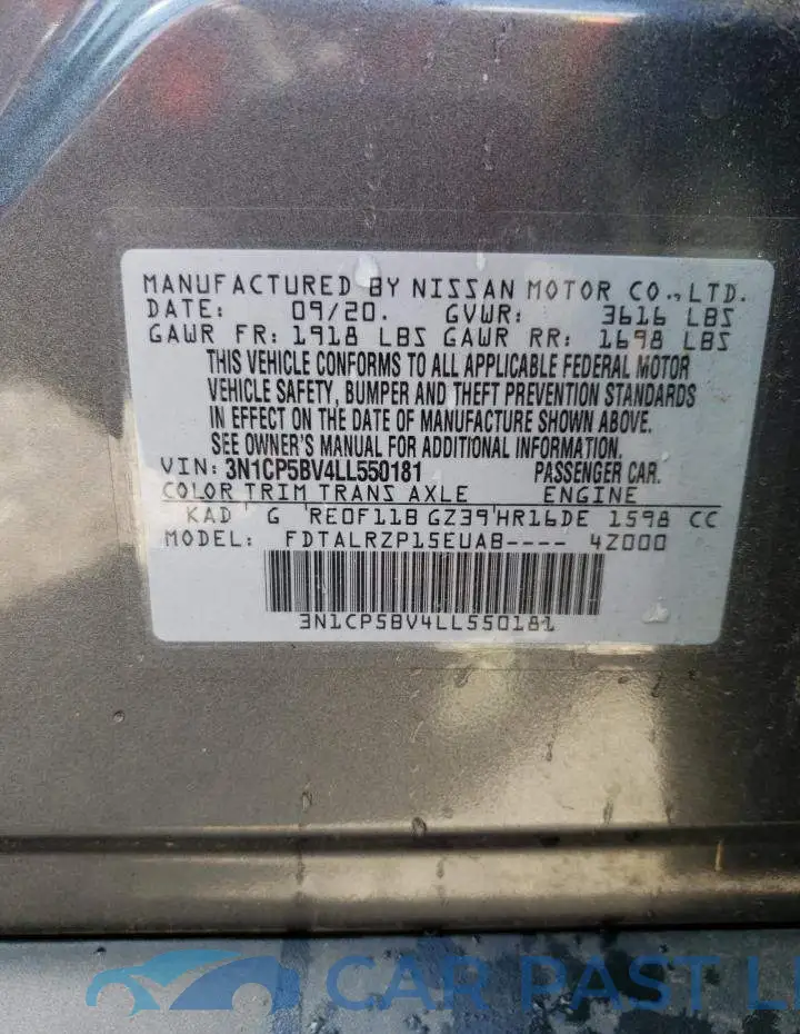 3N1CP5BV4LL550181# 13