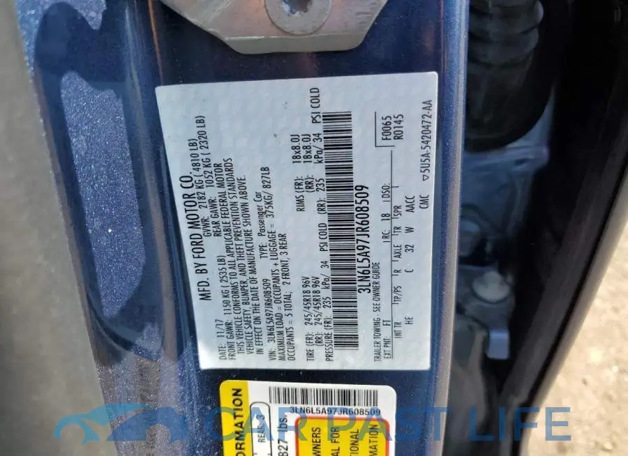 3LN6L5A97JR608509# 12