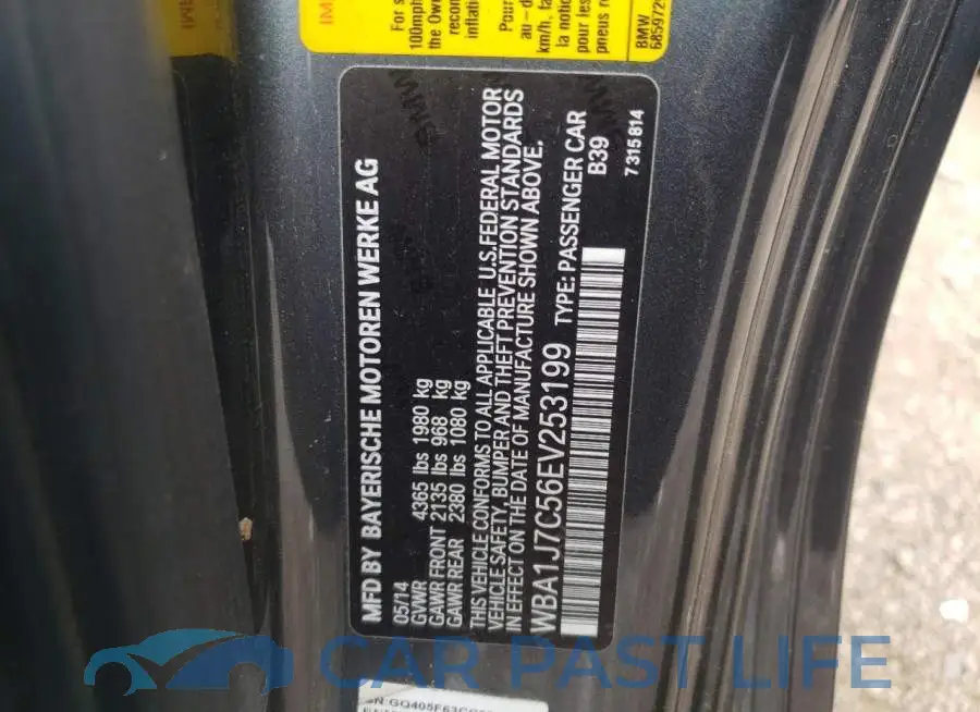 WBA1J7C56EV253199# 13