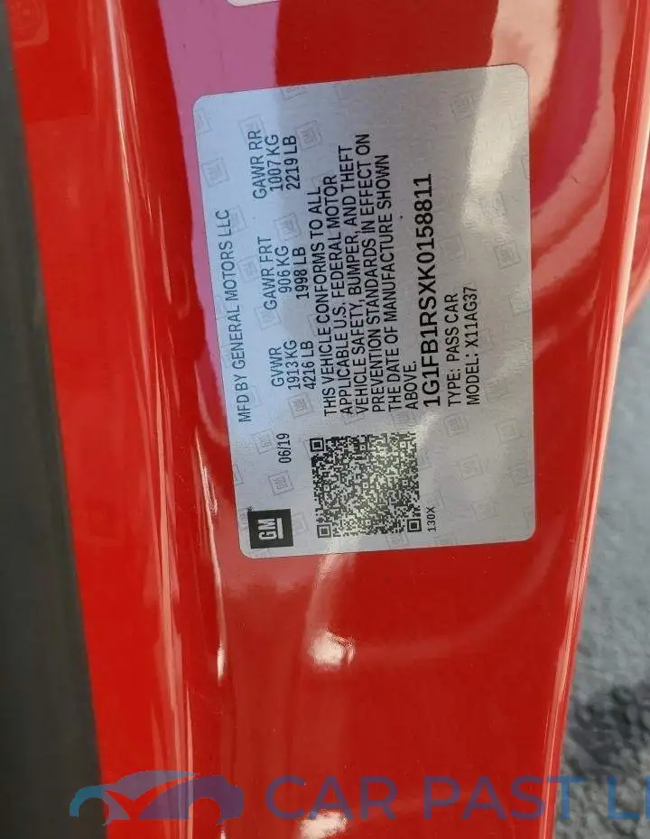 1G1FB1RSXK0158811# 13