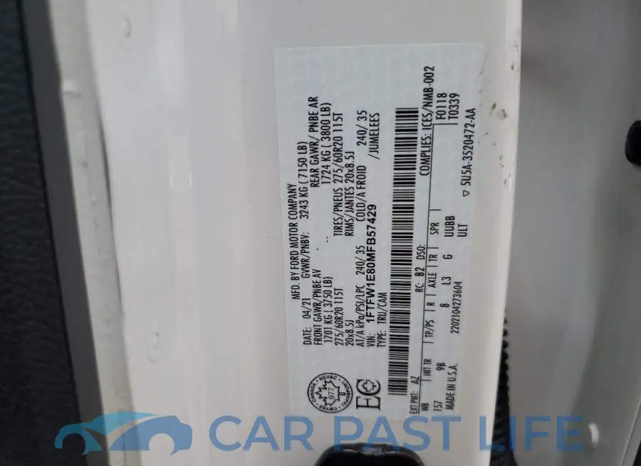 1FTFW1E80MFB57429# 12