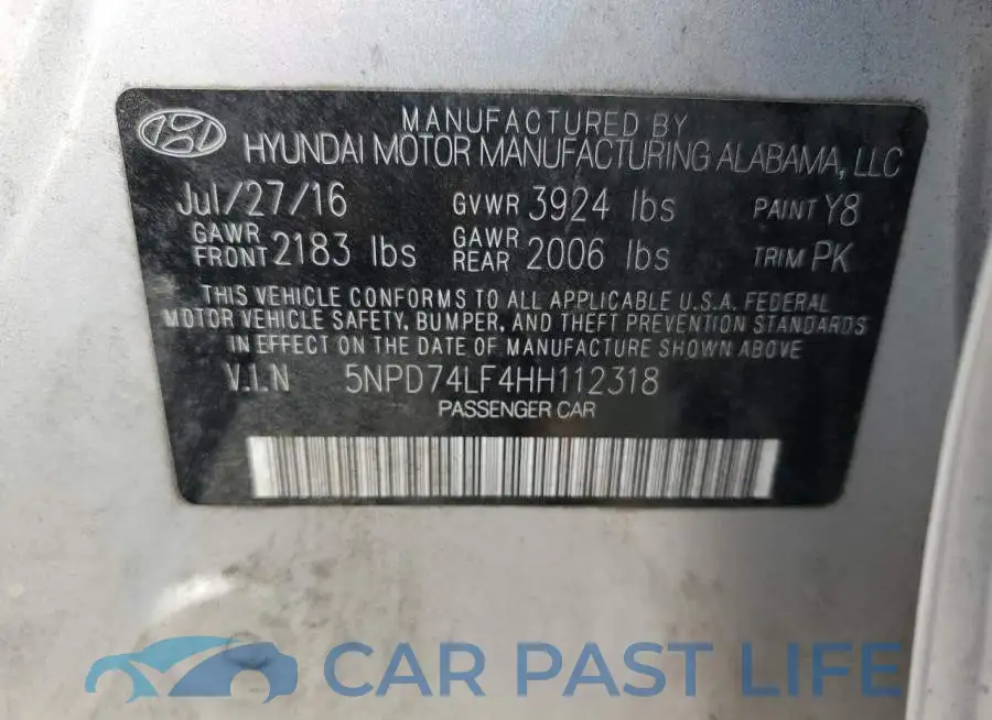 5NPD74LF4HH112318# 12
