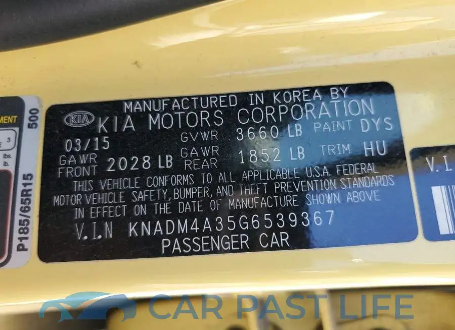 KNADM4A35G6539367# 12
