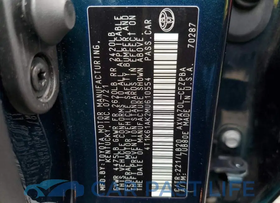 4T1K61AK2MU610554# 12