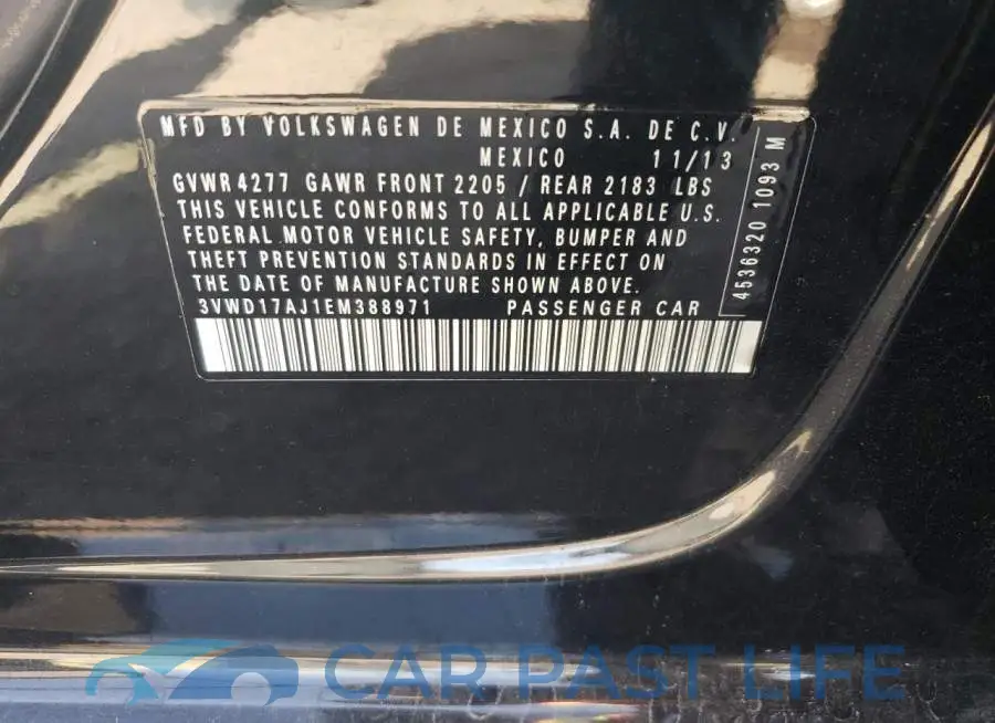 3VWD17AJ1EM388971# 12