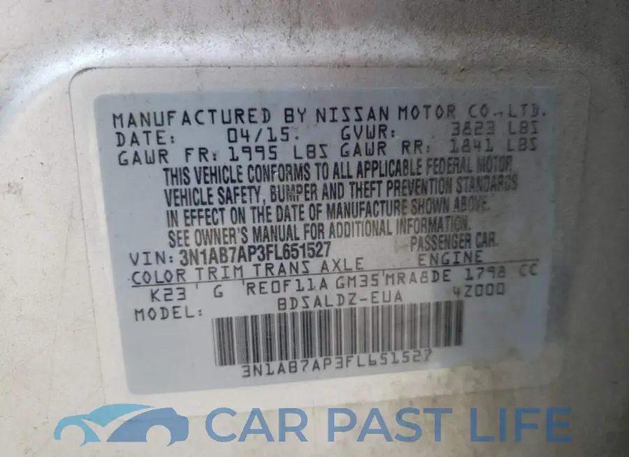 3N1AB7AP3FL651527# 12