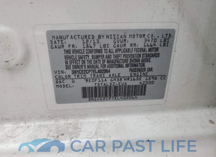 3N1CE2CP7EL402064# 12