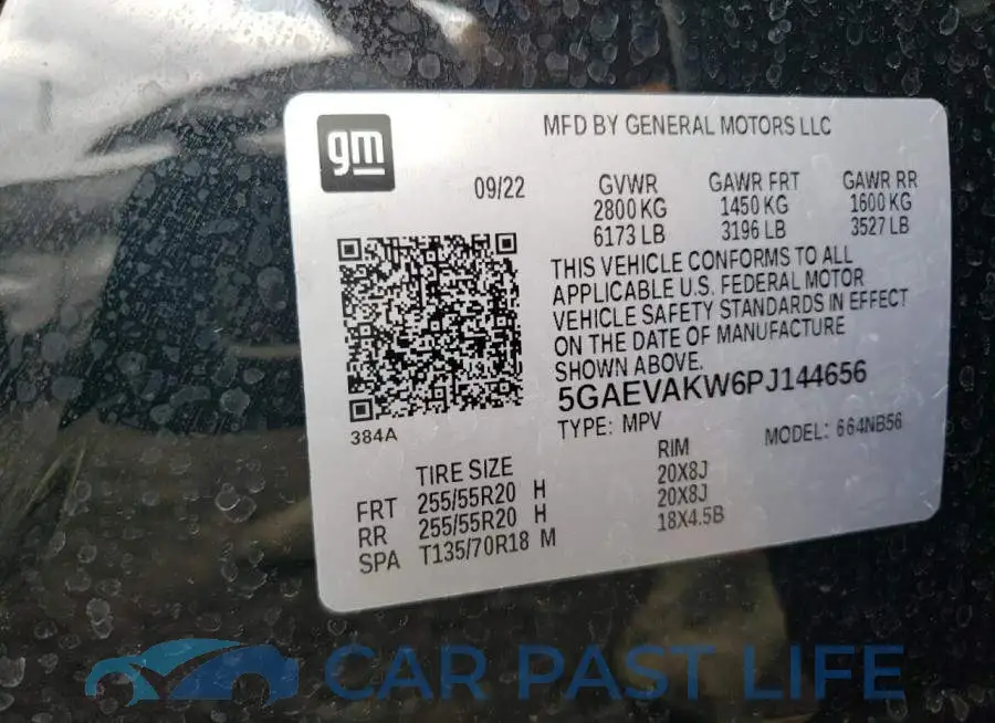 5GAEVAKW6PJ144656# 12