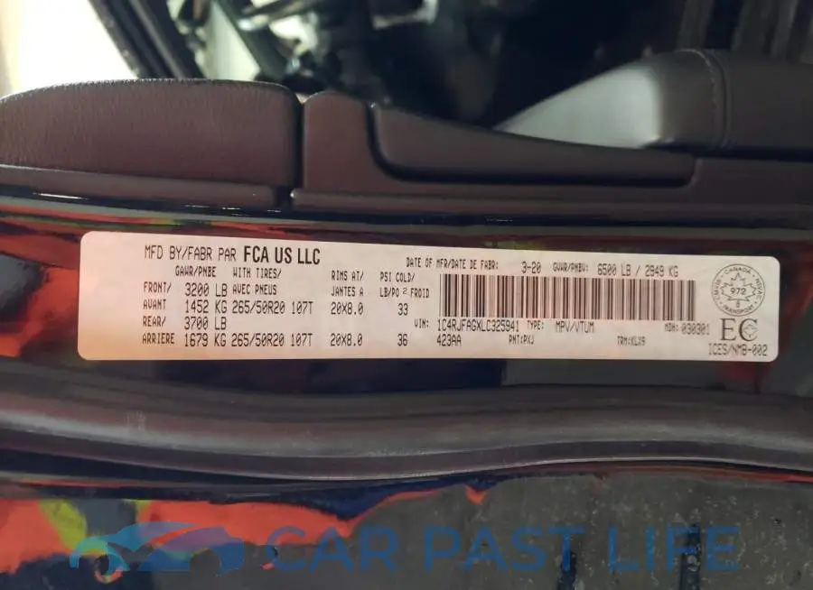 1C4RJFAGXLC325941# 13