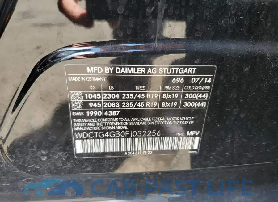 WDCTG4GB0FJ032256# 12