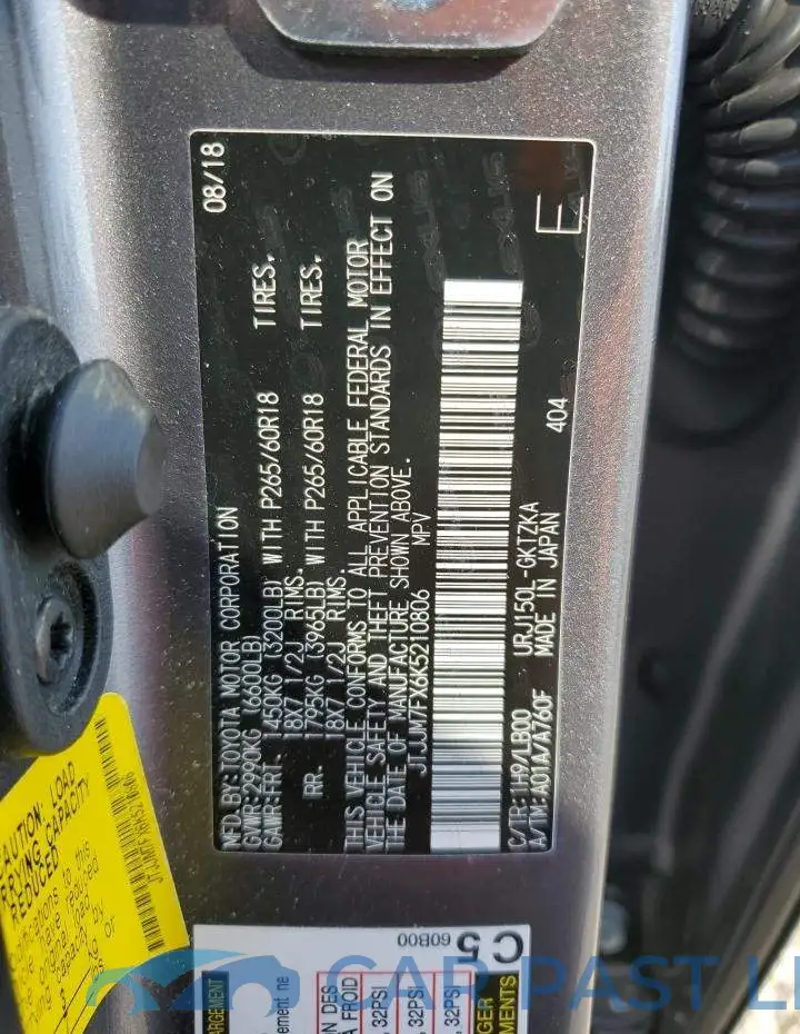 JTJJM7FX6K5210806# 13