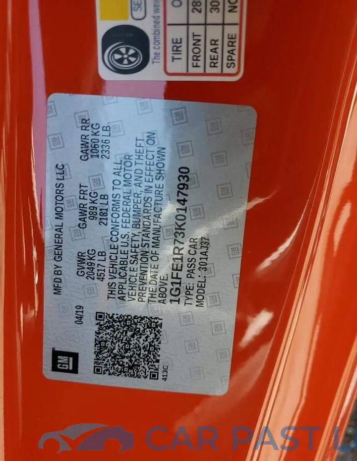 1G1FE1R73K0147930# 12