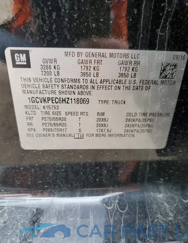 1GCVKPEC6HZ118069# 12