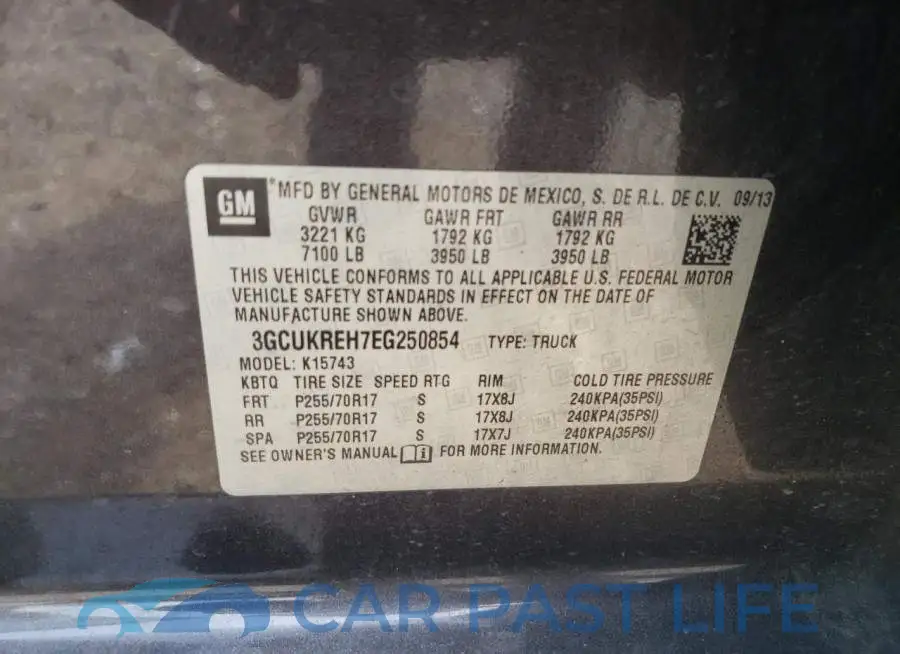 3GCUKREH7EG250854# 12