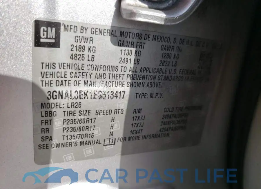 3GNAL3EK1ES513417# 12