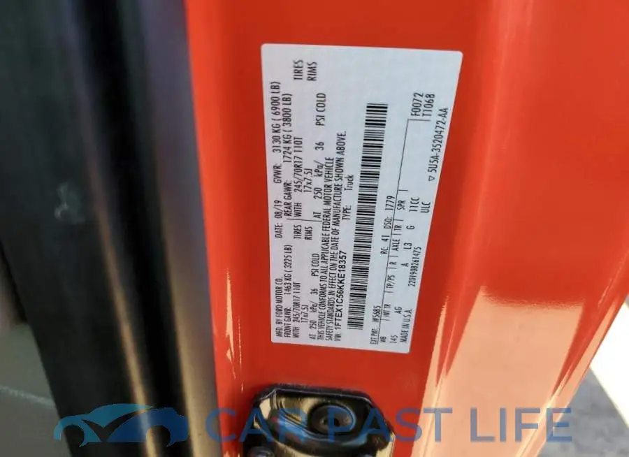 1FTEX1C56KKE18357# 12
