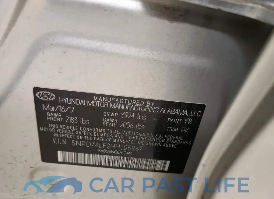 5NPD74LF2HH205967# 12