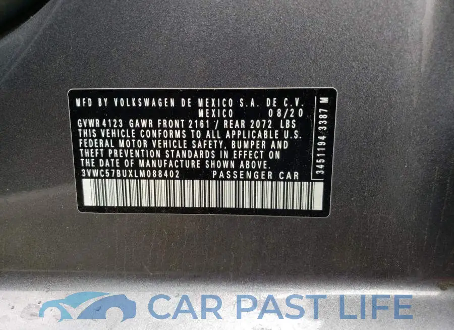 3VWC57BUXLM088402# 12
