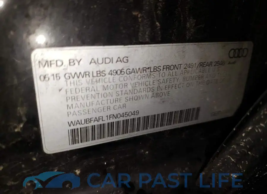 WAUBFAFL1FN045049# 12
