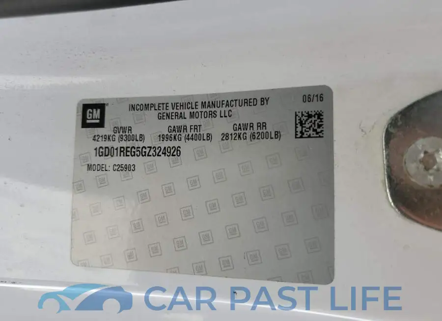 1GD01REG5GZ324926# 12