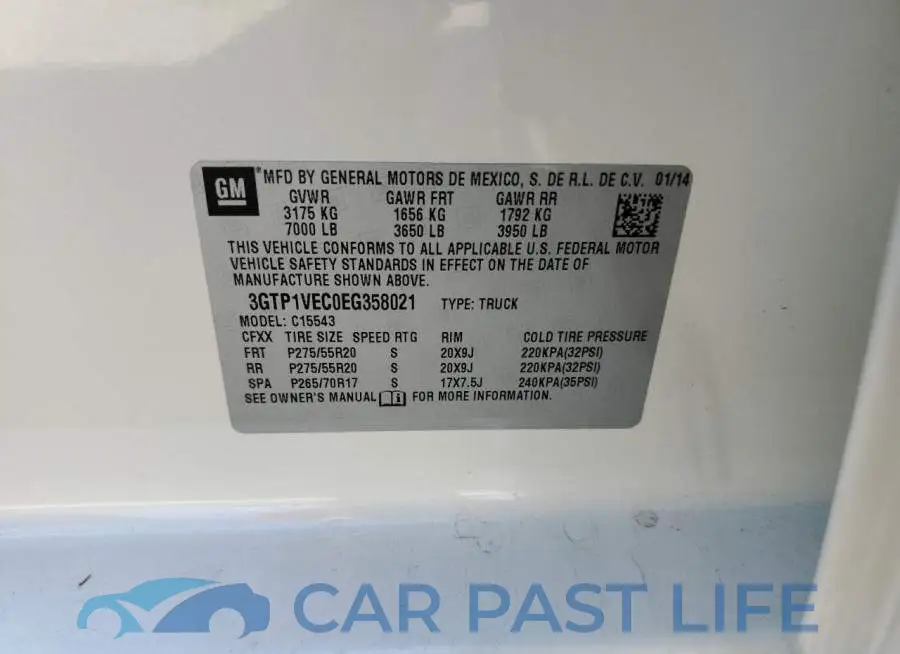 3GTP1VEC0EG358021# 12