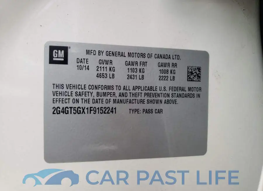2G4GT5GX1F9152241# 13