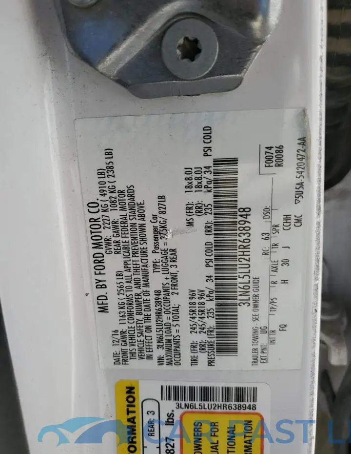 3LN6L5LU2HR638948# 12