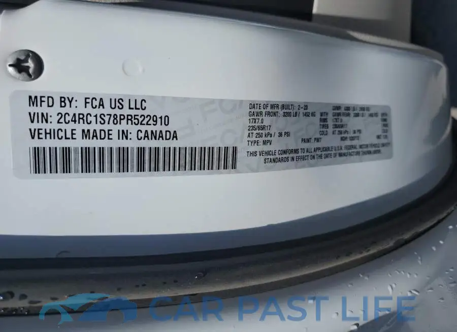 2C4RC1S78PR522910# 13