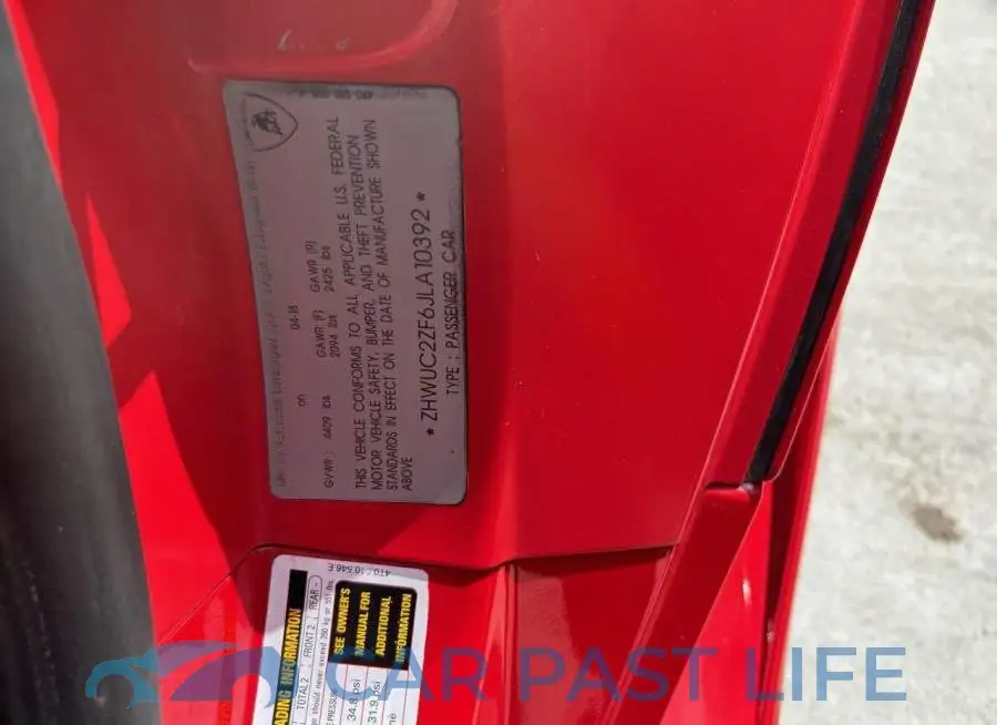 ZHWUC2ZF6JLA10392# 10