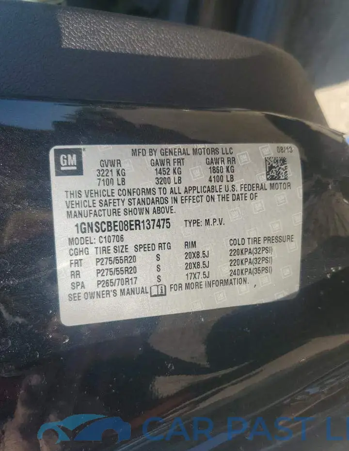1GNSCBE08ER137475# 12