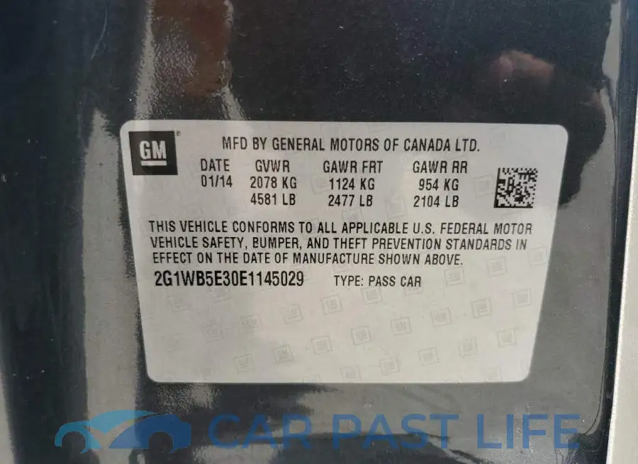 2G1WB5E30E1145029# 12